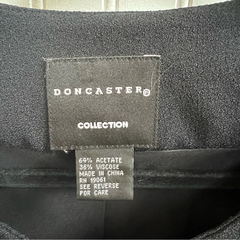 Doncaster Collection Black Studded Full Zip Blazer Jacket Size 10